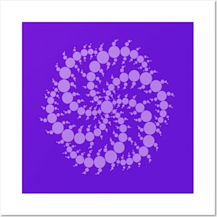 Purple Fractal Spiral Posters and Art